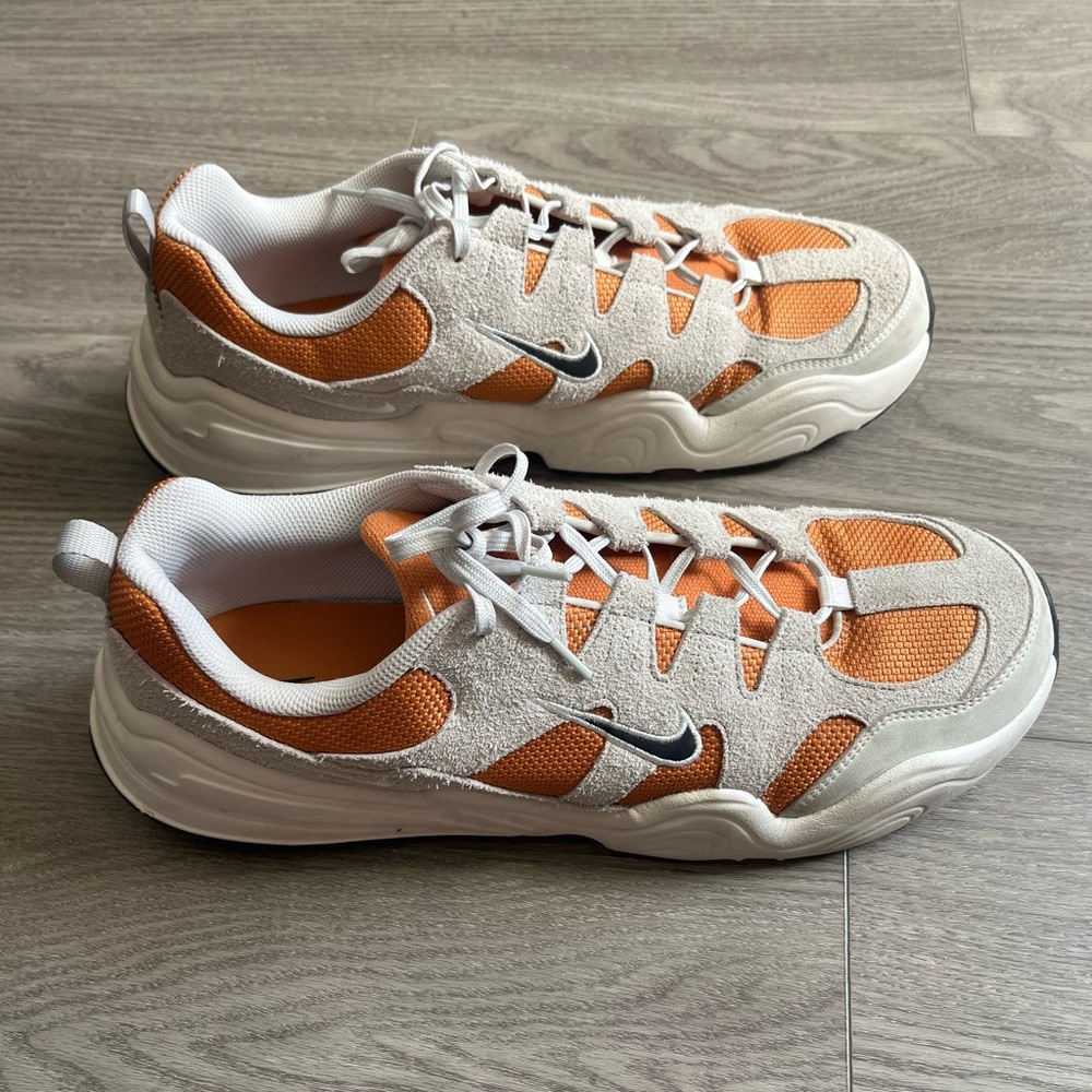 Nike Gray & Orange Tech Hera Sneakers Athletic Shoes Size 15 Men’s - Picture 4 of 10